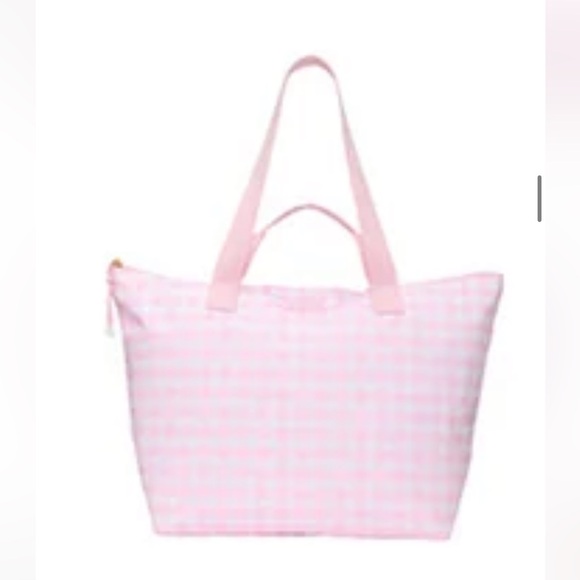 Loveshackfancy x pink gingham large tote bag (duffle travel weekender bag ) 2025 - Picture 6 of 7